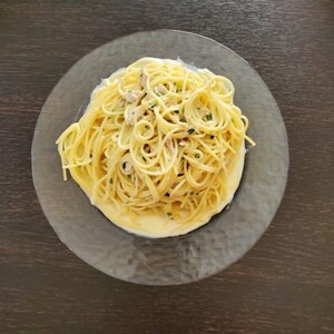 レンジで簡単♪和風ツナクリームパスタ☆